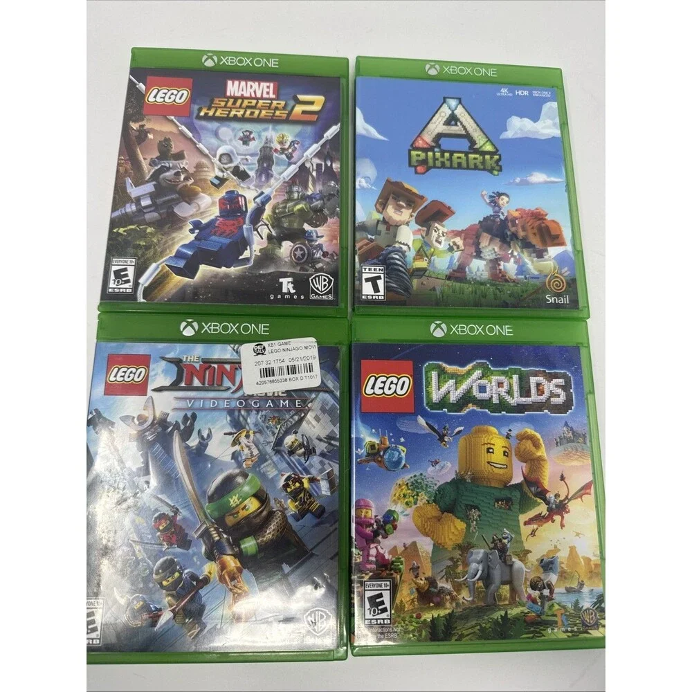 XBOX ONE LOT of 4 PixARK, Lego Worlds, Lego Marvel Super Heroes 2, Ninjago 2